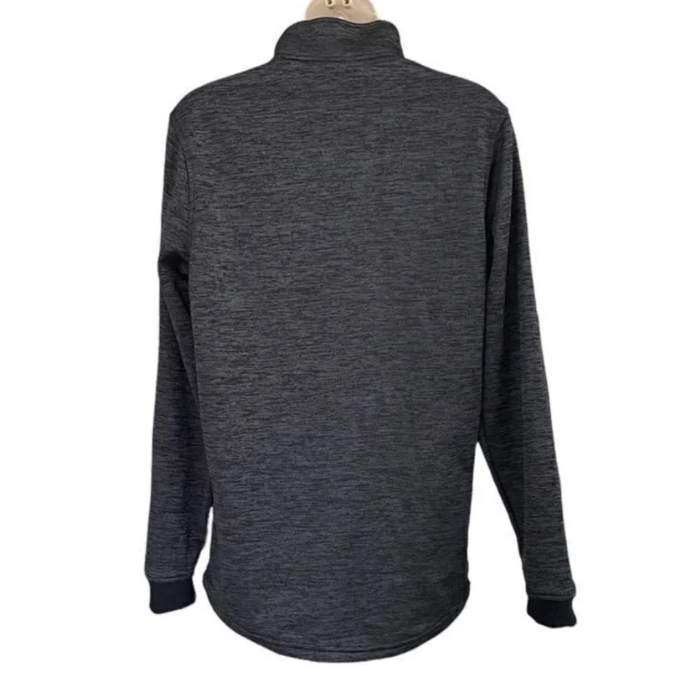 😍2/$20 Under Armour Sz S Grey & Orange Half Zip Coldgear Pullover - Picture 4 of 12